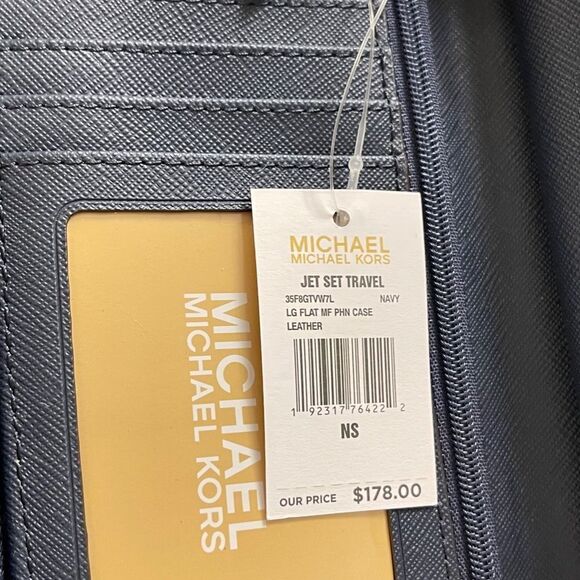 Michael Kors Jet Set Travel Large Flat Zip MF Phone Case Wristlet Wallet - Picture 5 of 5